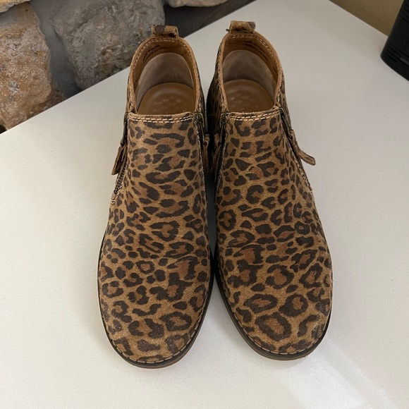 Hush Puppies Mazin Cayto Leopard Suede Ankle Boots Size 9 - Picture 2 of 11